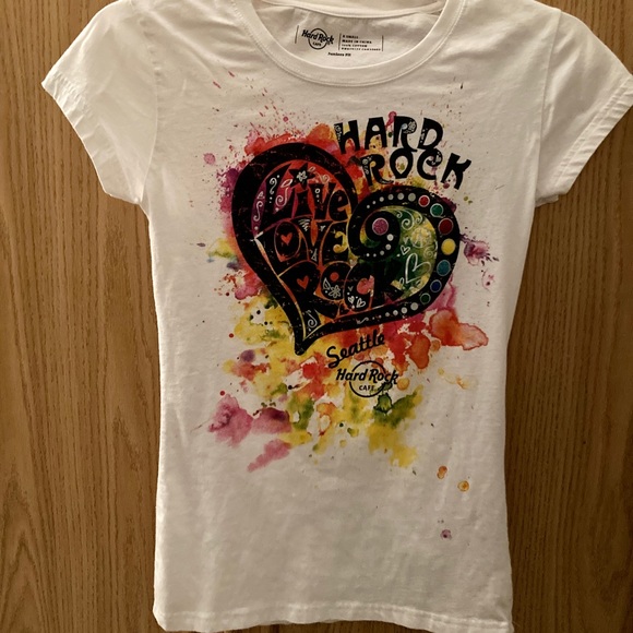 Hard Rock Cafe Seattle Live Love Rock T- Shirt - Picture 4 of 4